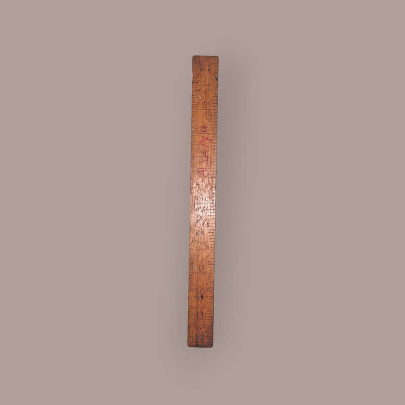 Wood ruler made in England
