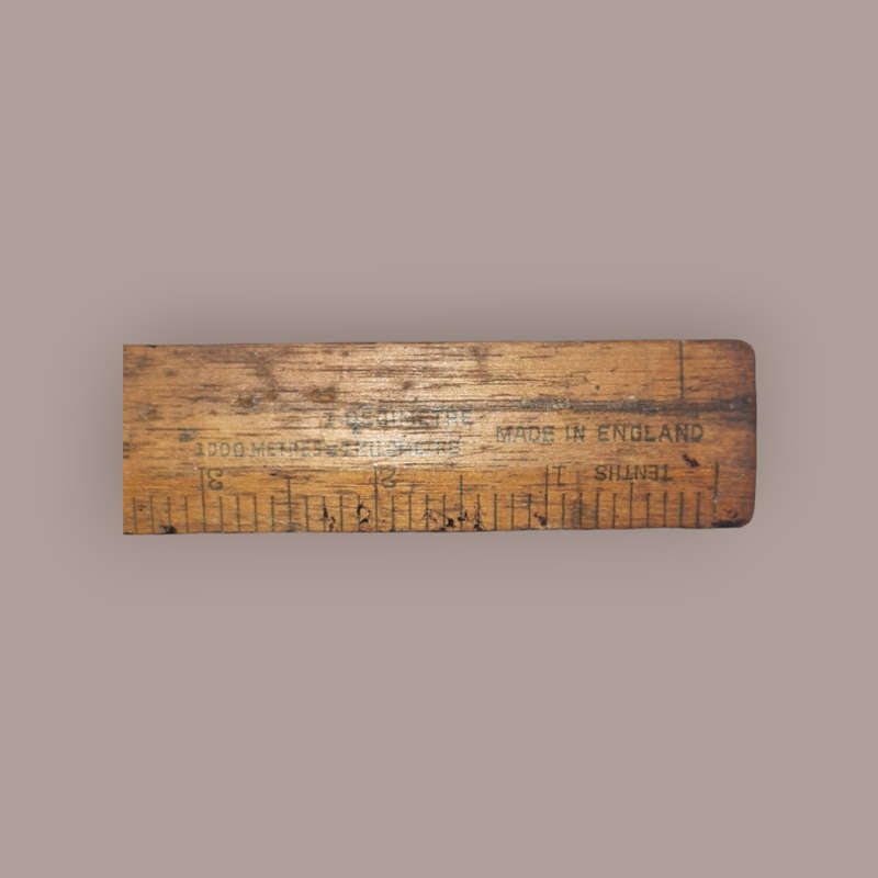 Wood ruler made in England