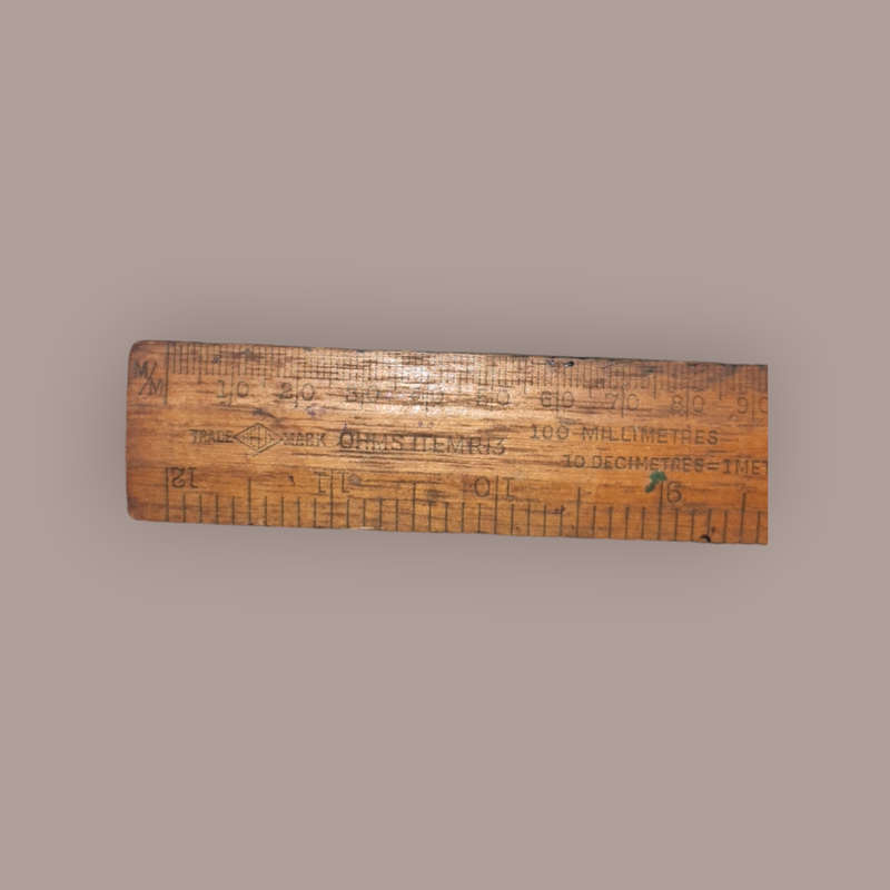 Wood ruler made in England