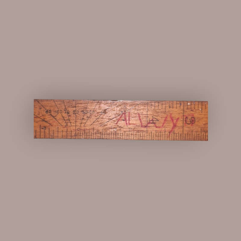 Wood ruler made in England