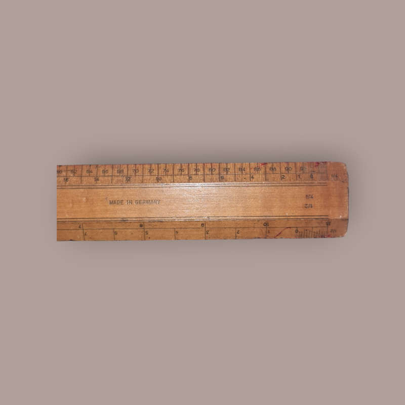 Wood ruler made in Germany