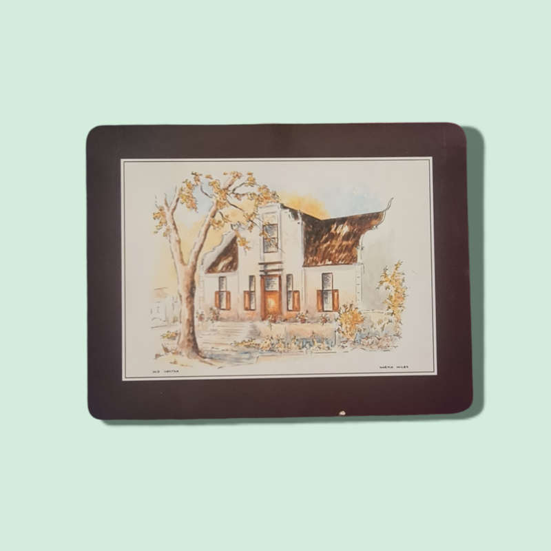 Cape Heritage Placemats | Set of 6 | South African Cape Dutch House | Vintage Table Decor