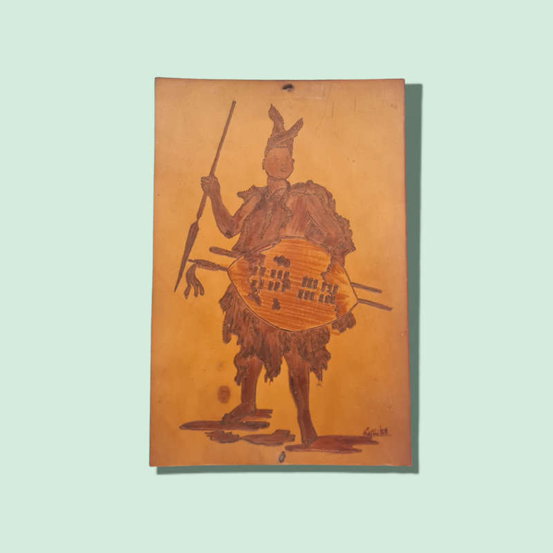 African art on leather