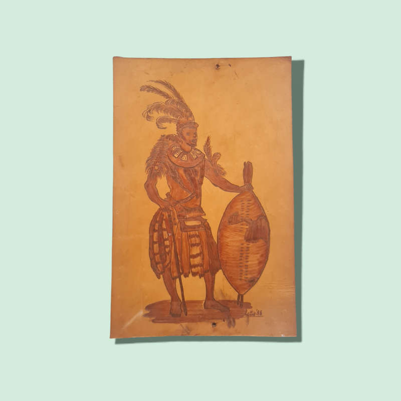 African art on leather