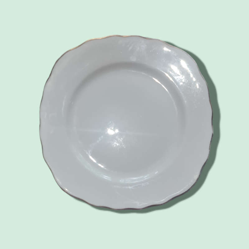 Vintage Bone China White w Gold Rim Side Plate - Made in England