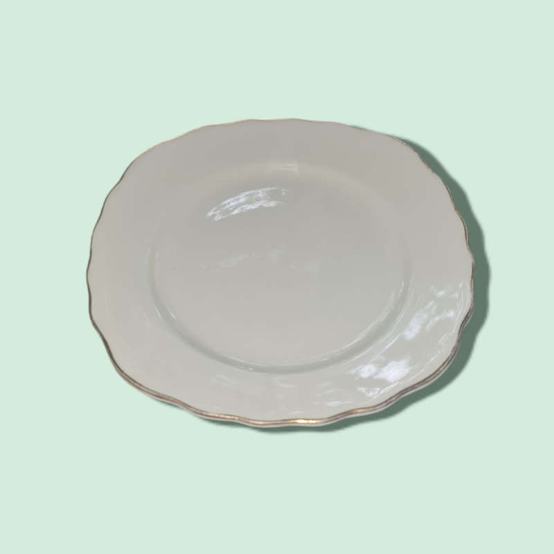 Vintage Bone China White w Gold Rim Side Plate - Made in England