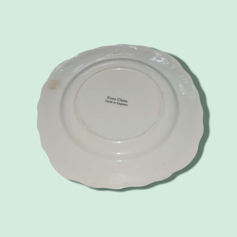 Vintage Bone China White w Gold Rim Side Plate - Made in England