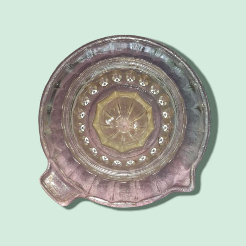 Vintage Juice Citrus Squeezer Manganese Clear Glass