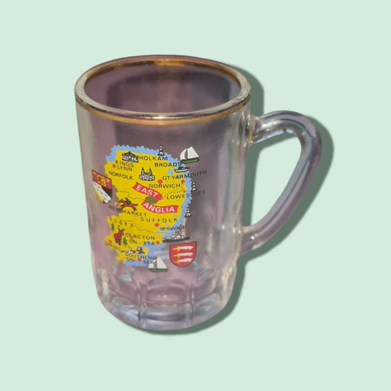 VINTAGE EAST ANGLIA BEER MUG SUPER SMALL