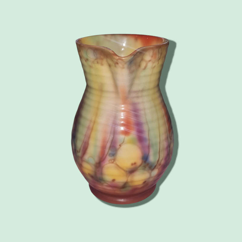 Tunis pottery Harlequin pitcher jug