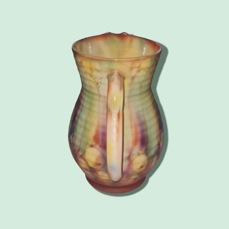 Tunis pottery Harlequin pitcher jug
