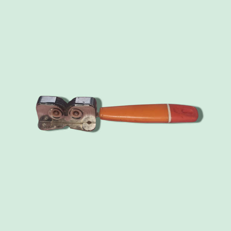 Vintage ORANGE Handle PRESTIGE Pull Through Knife Sharpener