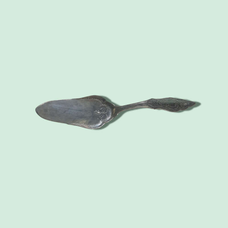 Vintage Pie and Cake Server Floral Design