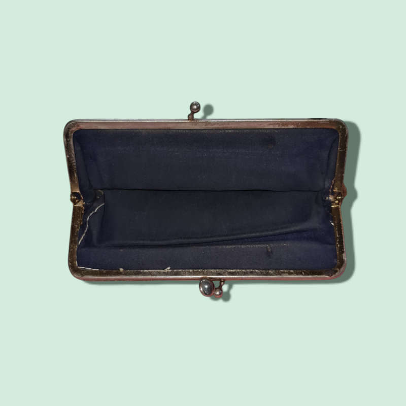 Vintage leather clutch purse