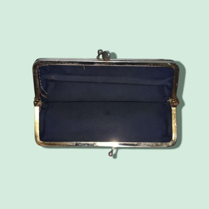 Vintage leather clutch purse