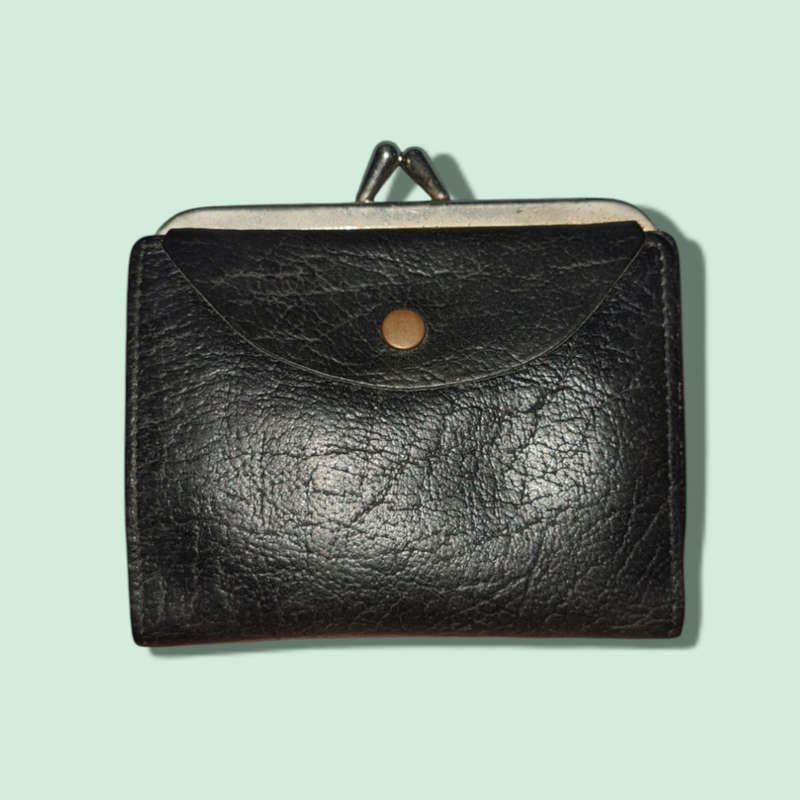 Genuine leather clutch purse