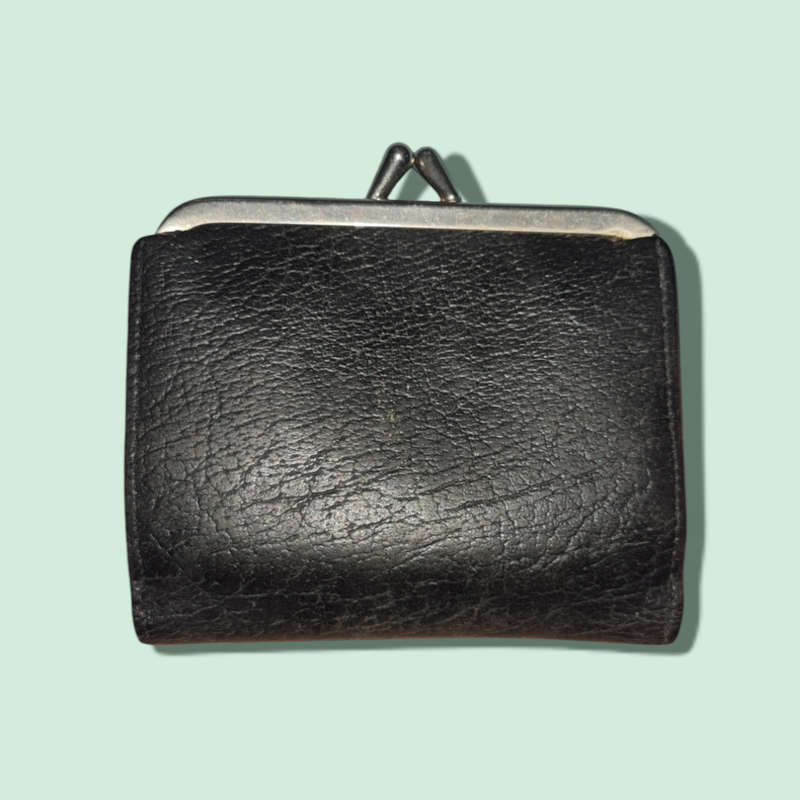 Genuine leather clutch purse