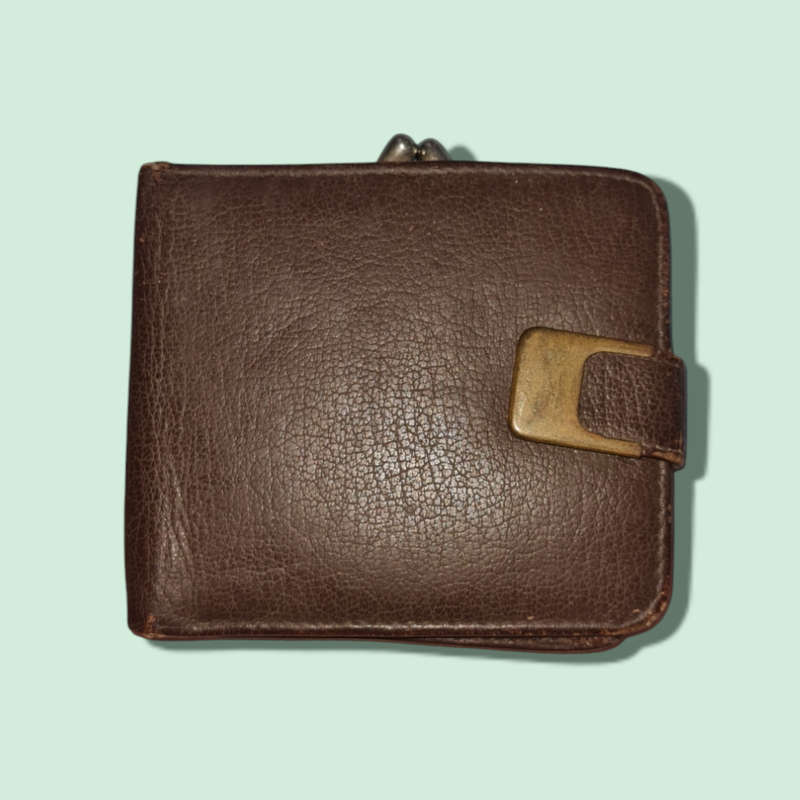 Genuine leather clutch wallet