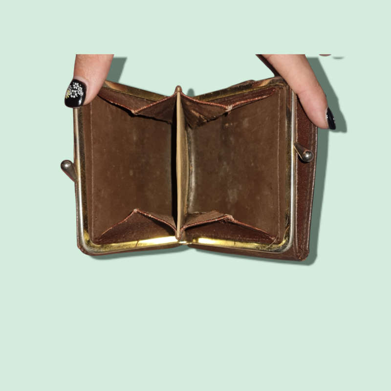 Genuine leather clutch wallet
