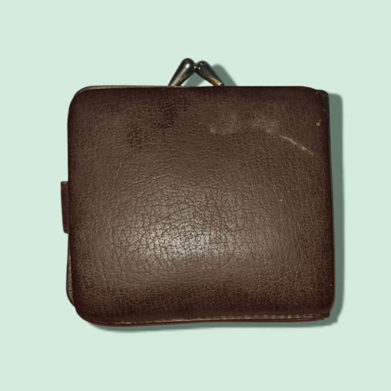 Genuine leather clutch wallet