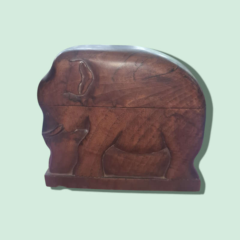 Wood Elephant Cigarette Holder Hand Carved