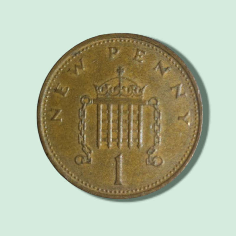 1971 Elizabeth ll DG REG FD "One Penny" Bronze Coin