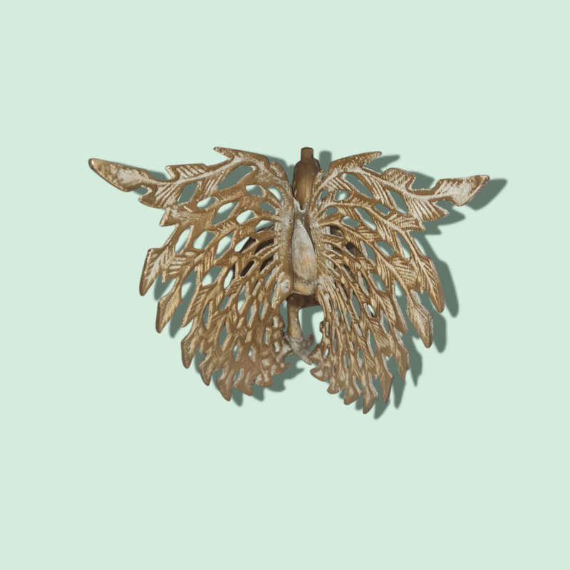 Vintage Pierced Brass Rooster Bird Chicken Figurine