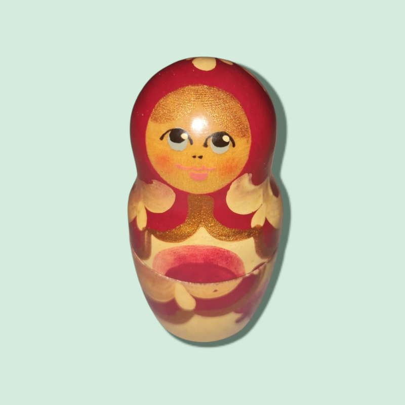 Vintage Russian Nesting Dolls, Hand painted, Rare Vintage Collectible