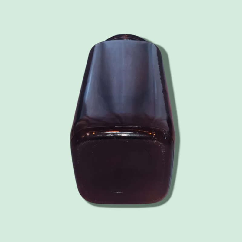 VINTAGE Amber Glass Square Shaped