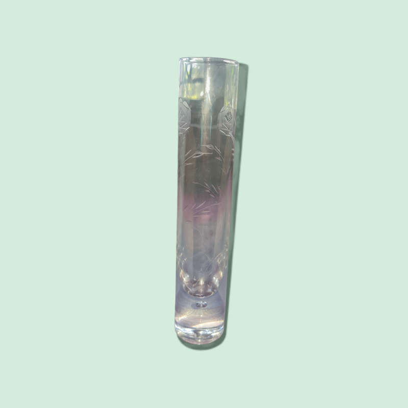 Lillian Vernon Etched Roses,  Bud Vases