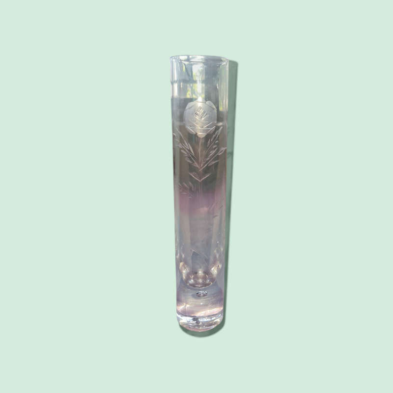 Lillian Vernon Etched Roses,  Bud Vases