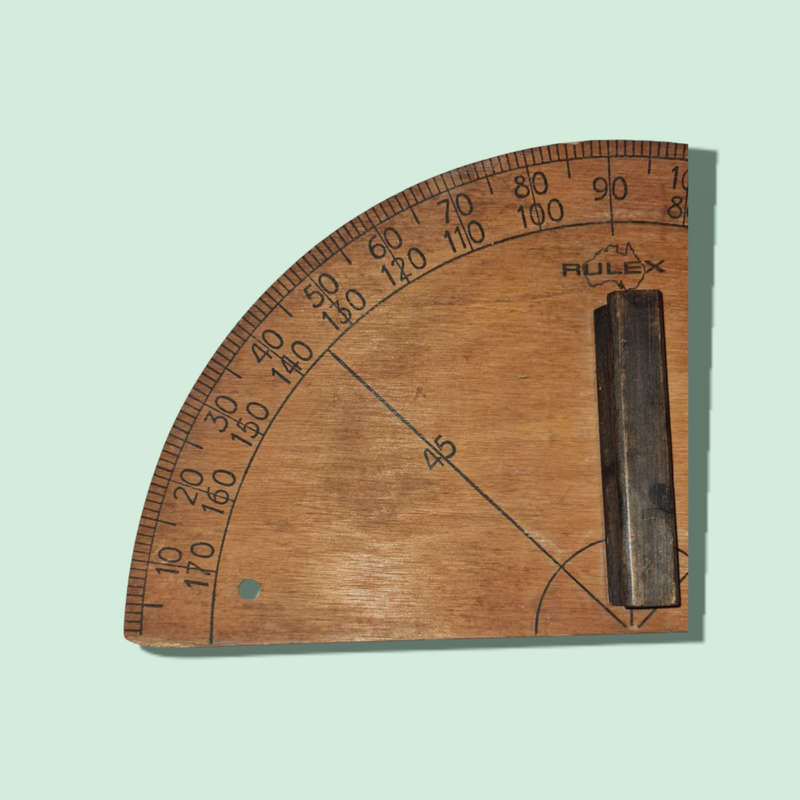 Wooden Degree Protractor