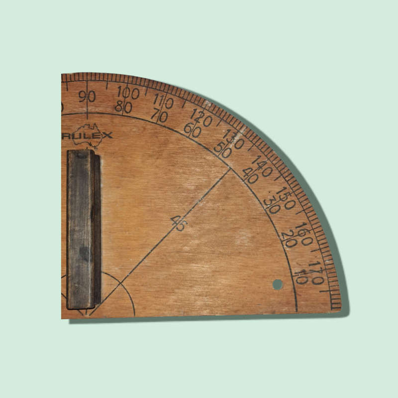 Wooden Degree Protractor