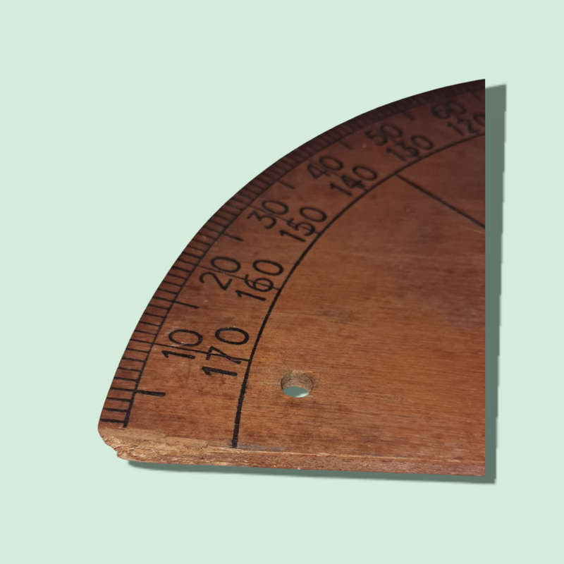 Wooden Degree Protractor