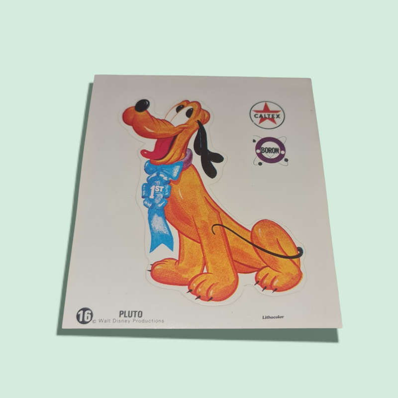 Early 1970's Caltex Boron Walt Disney Goofy Stickers