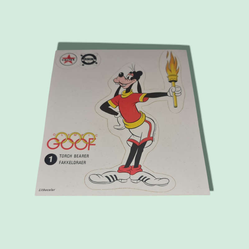 Early 1970's Caltex Boron Walt Disney Goofy Stickers