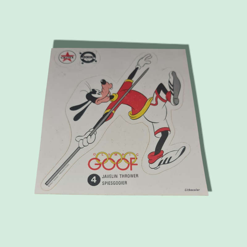 Early 1970's Caltex Boron Walt Disney Goofy Stickers