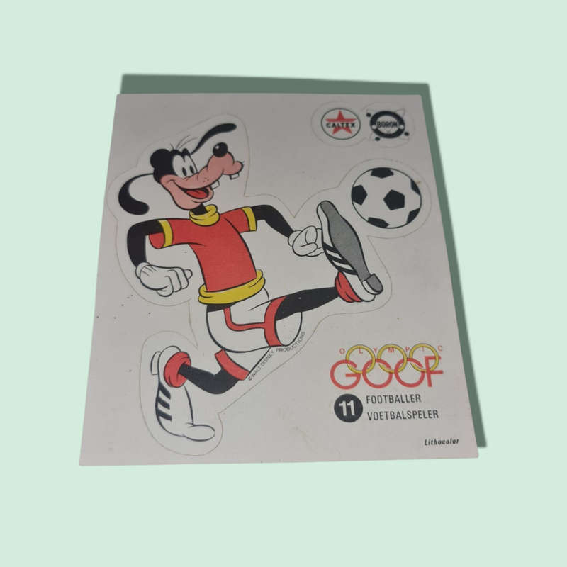 Early 1970's Caltex Boron Walt Disney Goofy Stickers