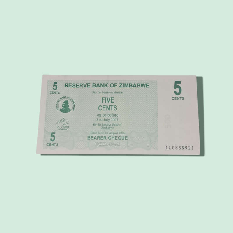 Zimbabwe 5 cents 2007