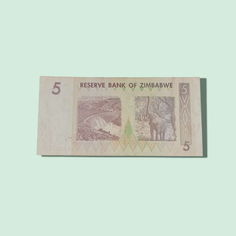 Zimbabwe 5 Dollars, 2007 Banknote