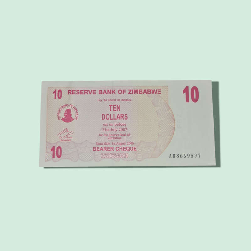 Zimbabwe 10 Dollars 2007 Banknote