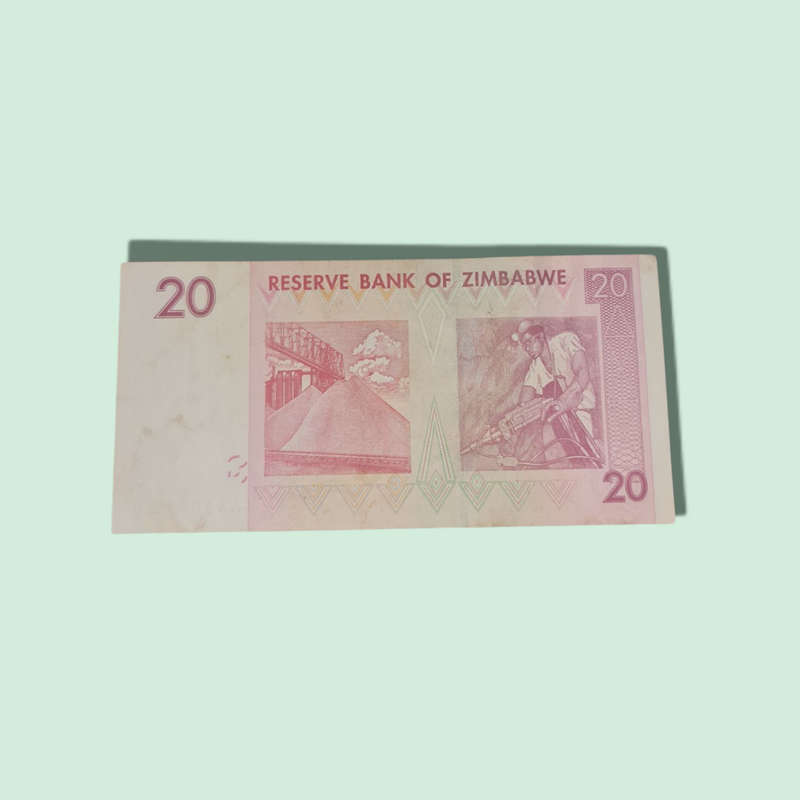 Zimbabwe 20 Dollars Banknote