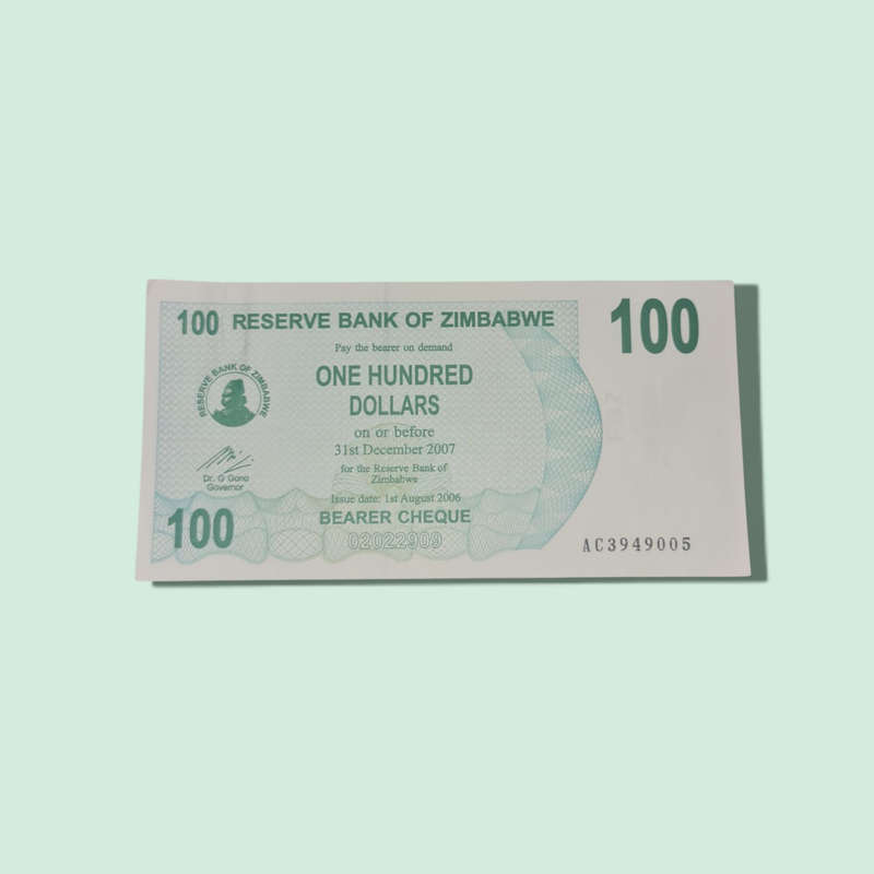 Zimbabwe 100 Dollars 1995  Banknote