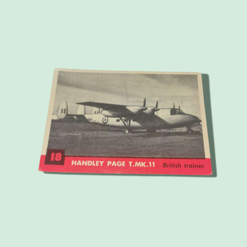 1957 KELLOGG'S ALL WHEAT cards HANDLEY PAGE T.MK.11 BRITISH TRAINER