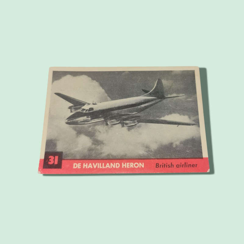1957 KELLOGG'S ALL WHEAT cards DE HAVILLAND HERON BRITISH AIRLINE