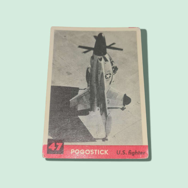 1957 KELLOGG'S ALL WHEAT cards POGOSTICK U.S FIGHTER