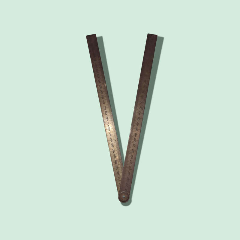 Rabone Chesterman Folding Brass Rule No 1241