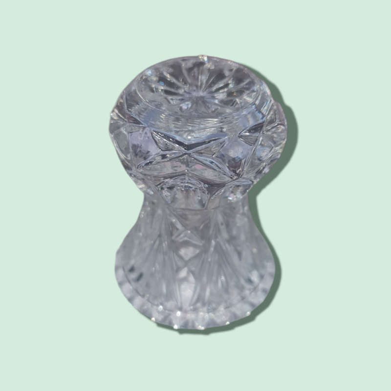 Vintage 1950s Clear Lead Crystal Pineapple Cut Made in Germany Toothpick Holder