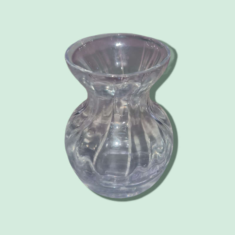 Rare Collectible Hand Blown Glass 2 Pc Mini Flower Bud Vases