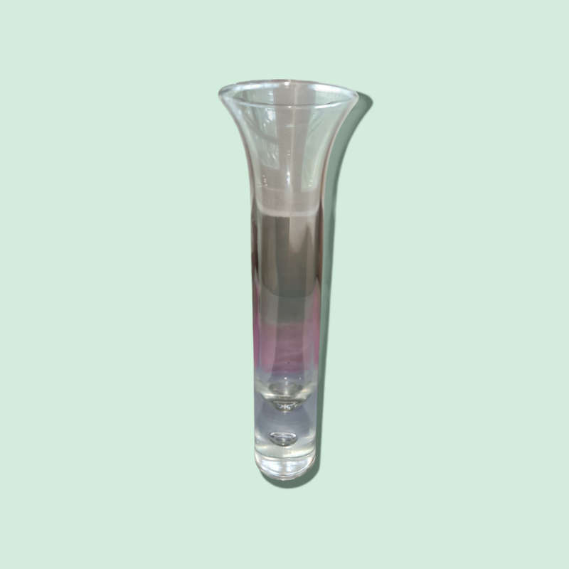 Vintage Glass Bud Vase Rare With Bubble In Bottom